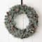 5-Piece Pre-Lit Glittered Pinecone Christmas Wreath, Garland & Flocked Christmas Tree, Warm White Lights